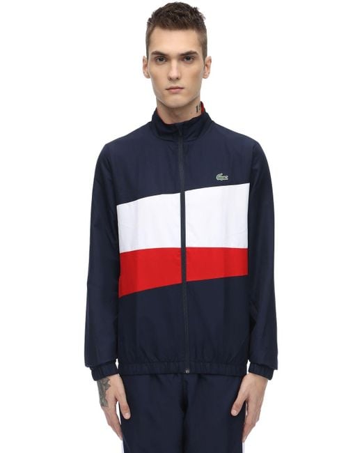 Lacoste Synthetic Nylon Tracksuit in Red/White/Blue (Blue) for Men | Lyst  Canada