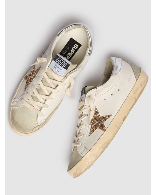 Baskets en cuir super-star 20 mm Golden Goose Deluxe Brand en coloris White