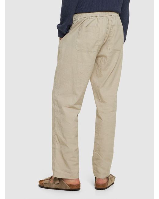 Frescobol Carioca Natural Des Linen & Cotton Stretch Pants for men