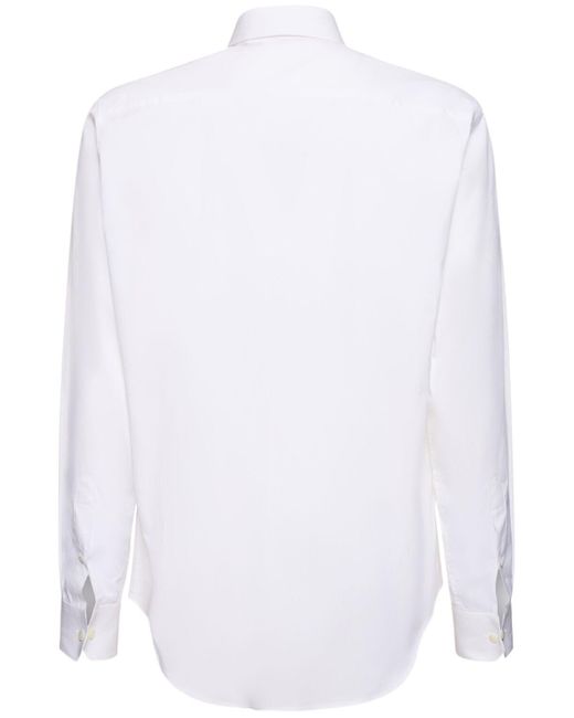 メンズ Versace コットンポプリンフォーマルシャツ White