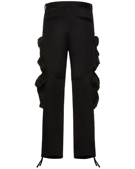 DIESEL Black Oval-D Cotton Cargo Pants for men
