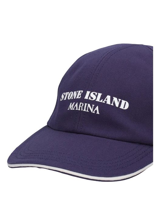 Cappello marina con stampa di Stone Island in Blue da Uomo