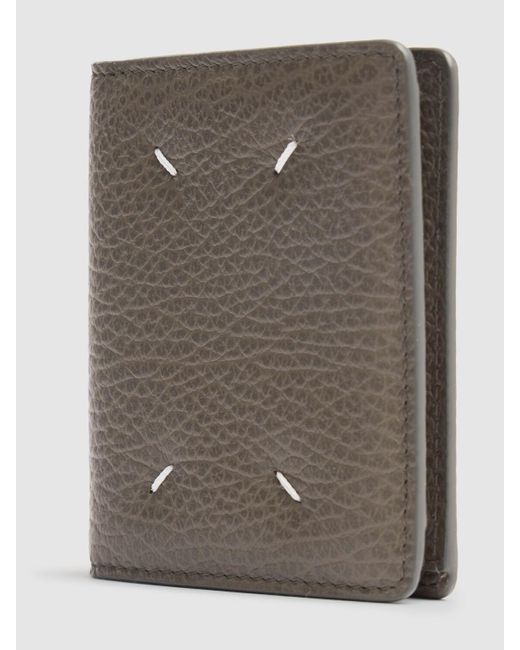 Maison Margiela グレインエンボスレザーウォレット Gray