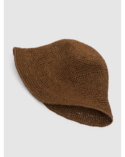 Soeur Tipi ラフィアバケットハット Brown