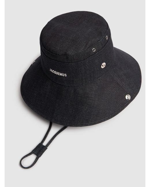 Donna Cappello Bucket Le Bob De-Nimes di Jacquemus in Black
