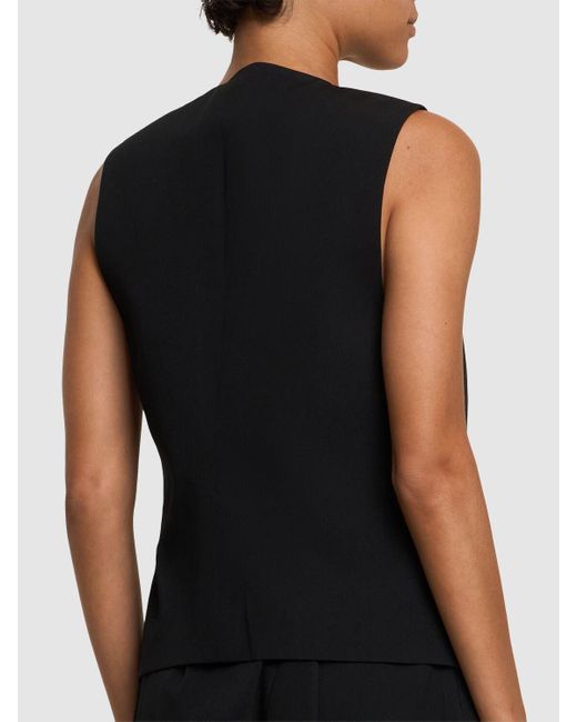 St. Agni Black Weste Aus Stretch-wolle "rouleau"