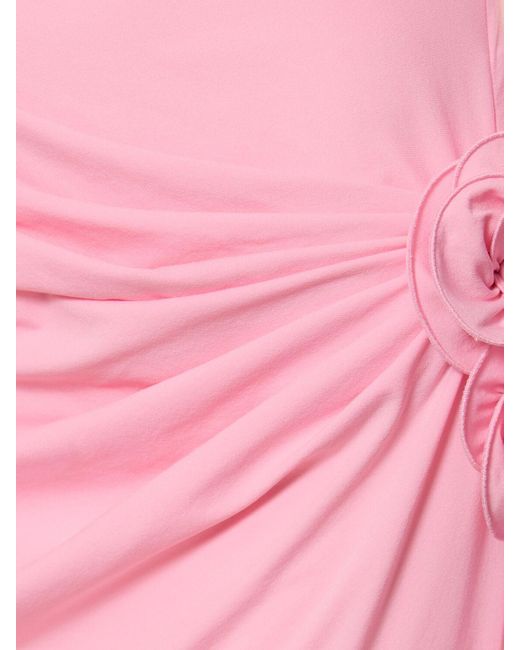 Vestido largo drapeado Magda Butrym de color Pink