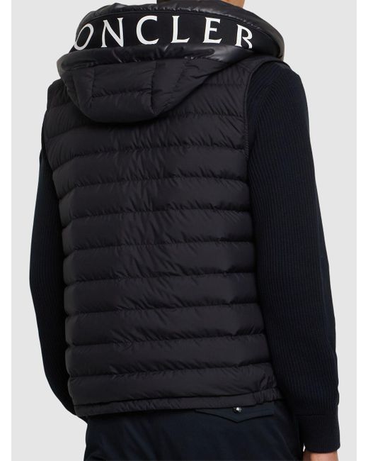 メンズ Moncler Bourget テックダウンベスト Blue