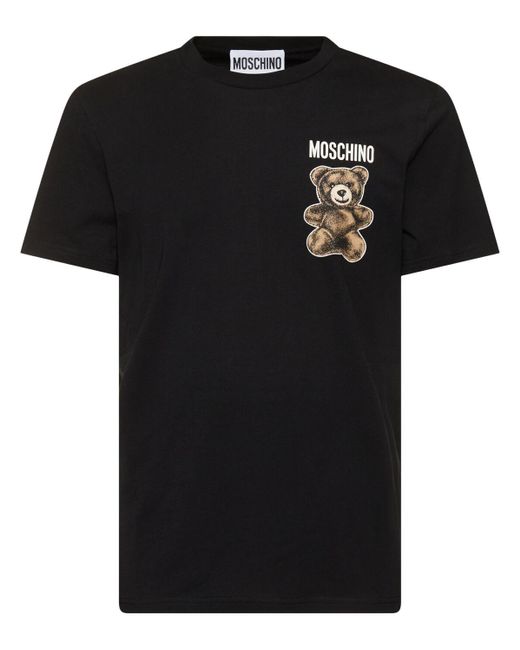 メンズ Moschino Teddy Bear Tシャツ Black
