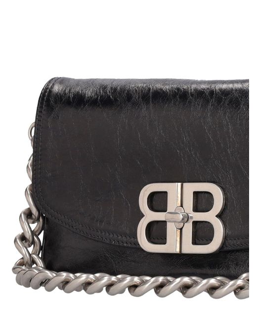 Petit sac porté épaule en cuir souple bb Balenciaga en coloris Black
