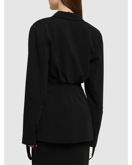 ANDREADAMO Black Technostoff-blazer