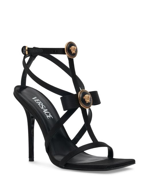 Sandali in raso 110mm di Versace in Black