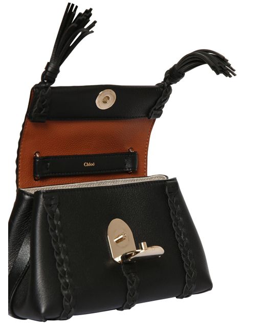 Chloé Black Small Penelope Leather Top Handle Bag