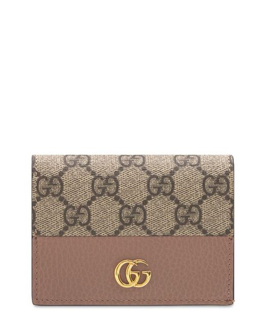 Gucci Gray gg Marmont Canvas & Leather Wallet