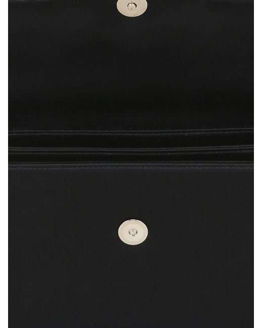 Roger Vivier Black Silk Satin Envelope Clutch