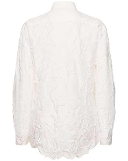 Camisa de sarga de algodón Auralee de color White