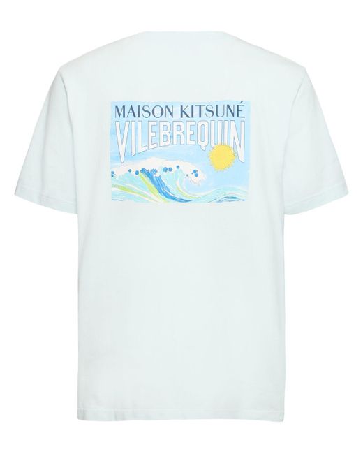 Vilebrequin Blue X Maison Kitsuné T-shirt for men