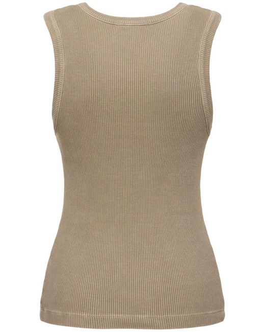 Agolde Natural Poppy Scoop Neck Cotton Tank Top