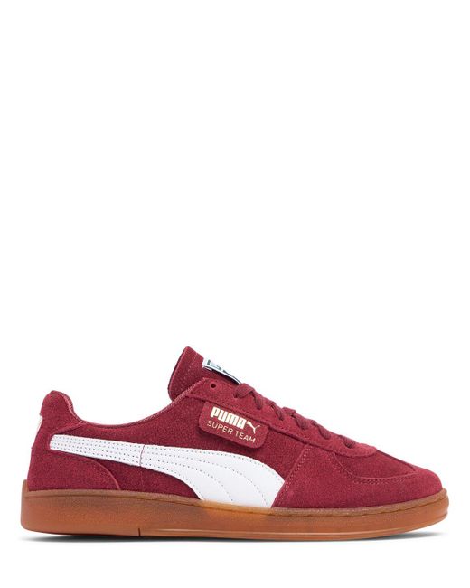 PUMA Red Super Team Suede Sneakers for men