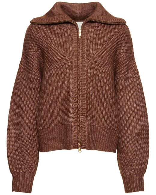 Suéter de punto con cremallera Varley de color Brown