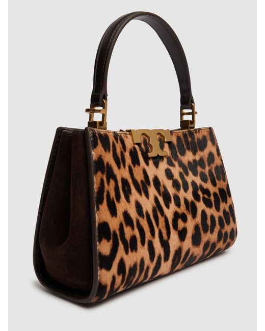 Tory Burch Mini Eleanor レザーカーフサッチェルバッグ Brown
