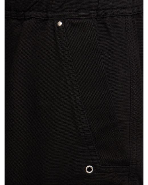Shorts de algodón Rick Owens de hombre de color Black