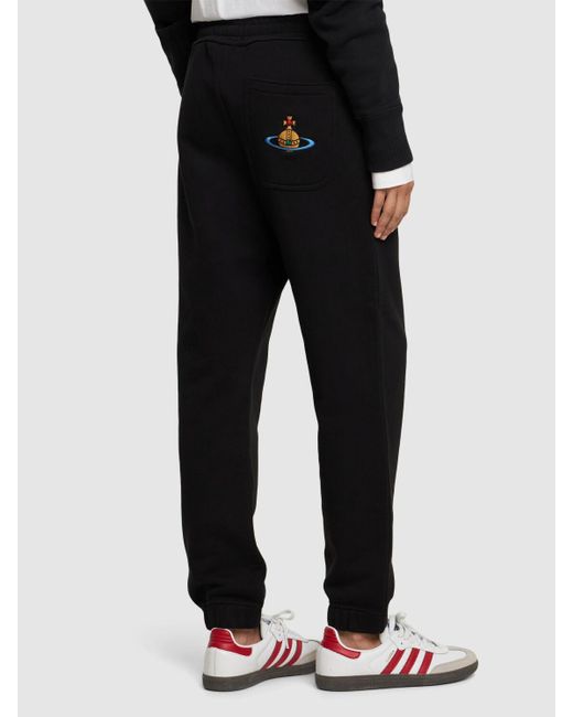 Vivienne Westwood Black Embroidered Logo Jersey Sweatpants