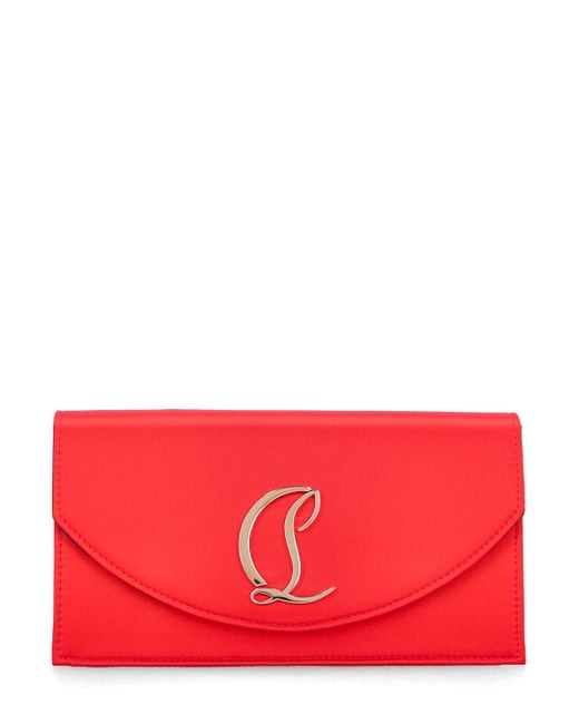 Christian Louboutin Red Damen Clutch Aus Kreppsatin „Loubi54“