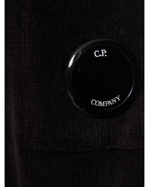 C P Company Strickpullover Aus Baumwollchenille in Black für Herren