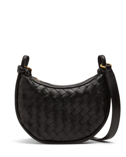 Bottega Veneta Black Gemelli Messenger Leather Cross-body Bag