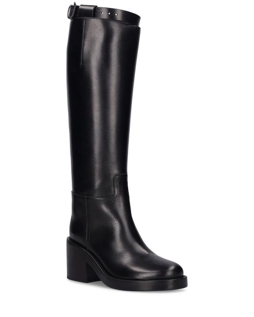 Ann Demeulemeester Black 50Mm Stan Leather Riding Boots