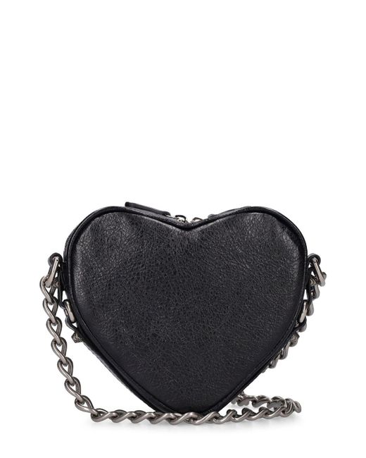Balenciaga Black Mini Leder-geldbörse Mit Kette "cagole"