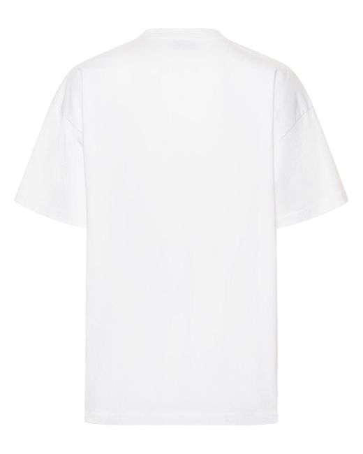 Balenciaga White T-shirt Aus Baumwolle Mit Stickerei