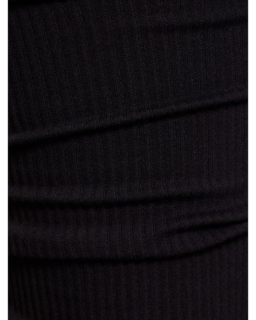 ANDREADAMO Black Ribbed Jersey leggings W/ Stirrups