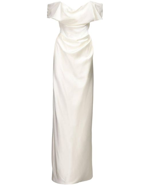 Vivienne Westwood White Heavy Silk Satin Cocotte Dress