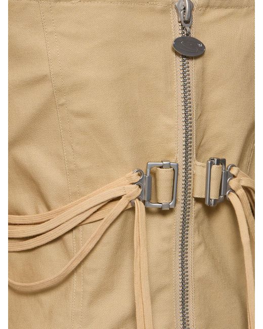 CANNARI CONCEPT Natural Off-the-shoulder Mini Dress W/ Strings
