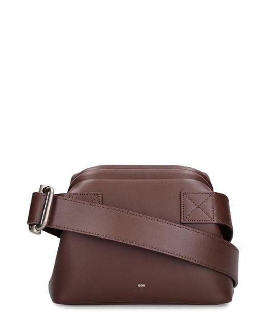 OSOI Brown Mini Brot Leather Shoulder Bag