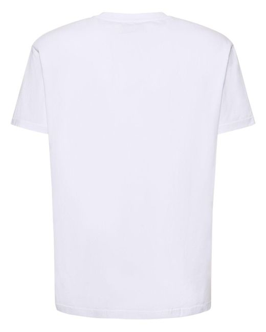 Camiseta de jersey de algodón con logo Vivienne Westwood de hombre de color White