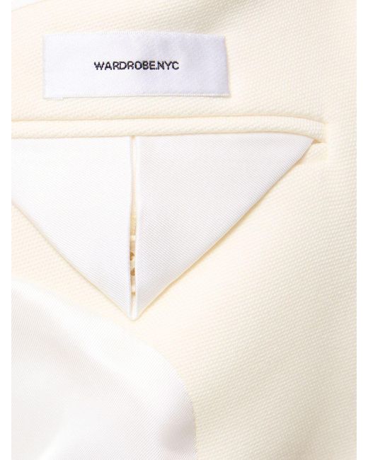 Blazer contour de lana Wardrobe NYC de color Natural