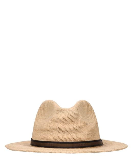 Cappello panama medio argentina in paglia di Borsalino in Natural da Uomo