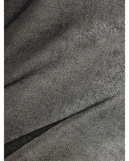 ANDREADAMO Gray Sheer Silk Blend Knit Tank Top