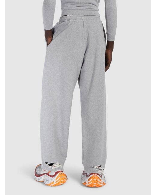 Pantalon baggy en coton Balenciaga pour homme en coloris Gray
