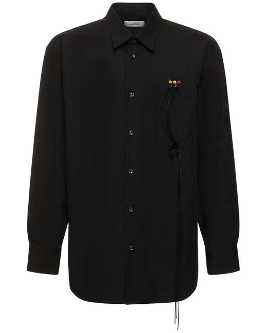 Camisa de algodón Doublet de hombre de color Black