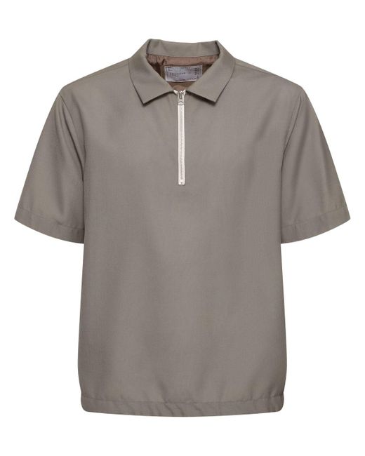 Sacai Polohemd "suiting" in Gray für Herren