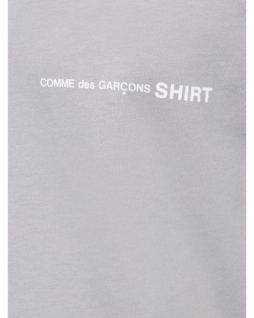 Comme des Garçons Gray Logo Cotton T-shirt for men