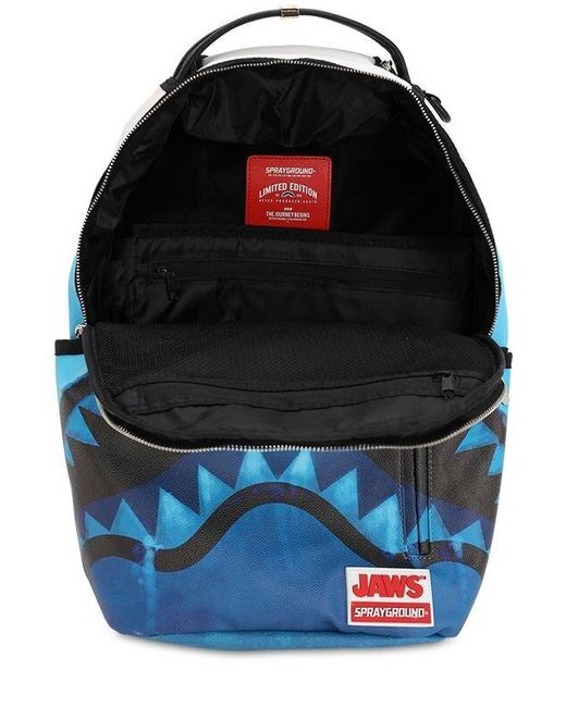 Sprayground Jaws Shark Printed Backpack in Blue for Men Lyst