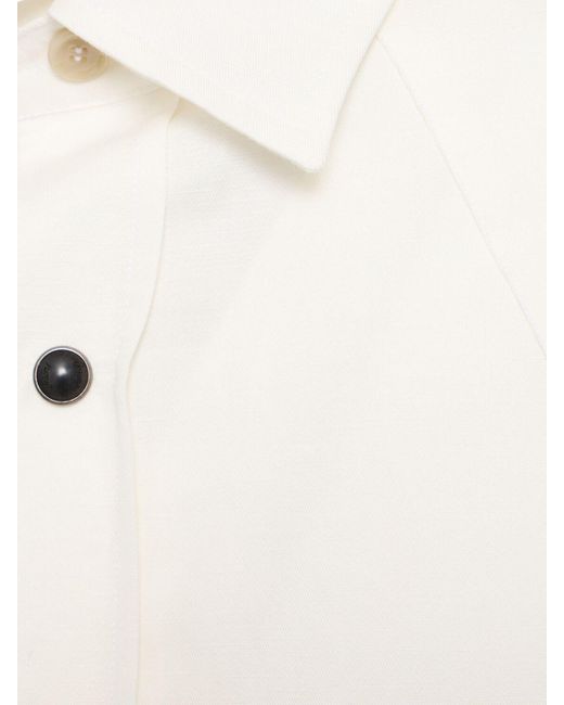 Brioni Natural Cotton & Linen Western Shirt for men