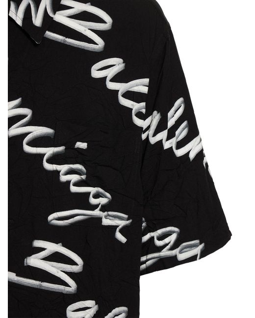 Balenciaga Black Viscose Shirt for men