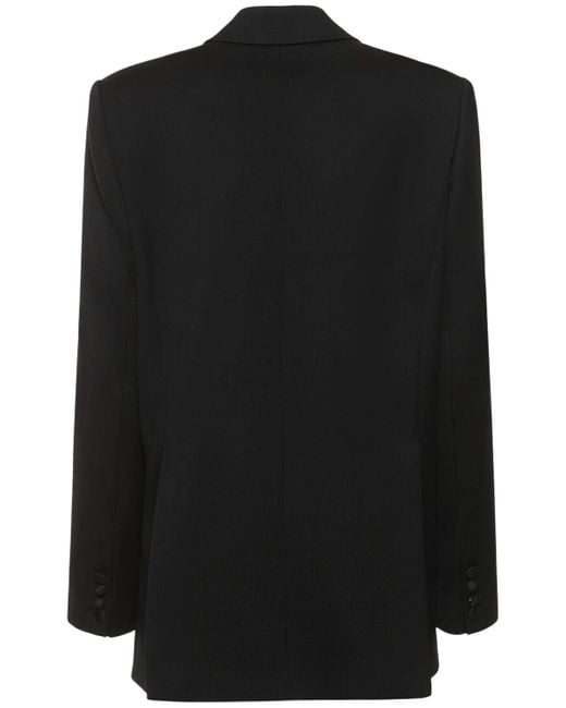 Magda Butrym Black Wool Crepe Single Breasted Jacket