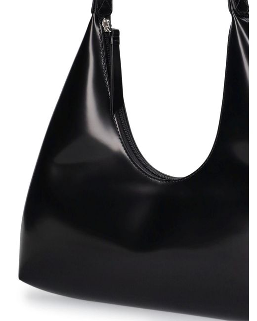 By Far Black Amber Semi-patent Leather Shoulder Bag